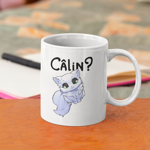 Mug Parole de Chat avec illustration «Calin»