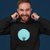Sweatshirt à capuche noir Parole de Chat avec illustration "Je te domine"